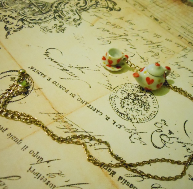 Valentine Teapot And Cup Necklace